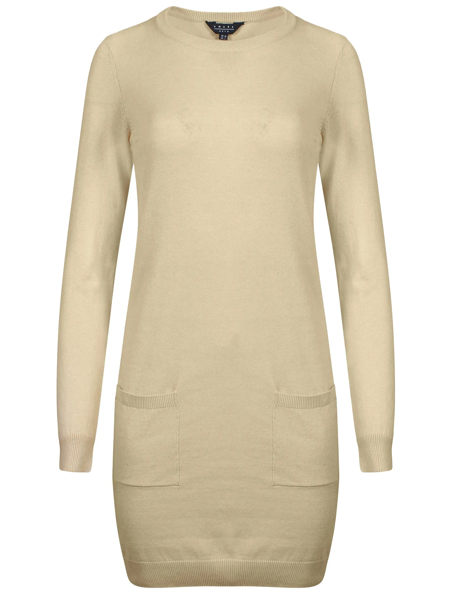 Amara Reya Laura Oat Grey Marl Jumper Dress