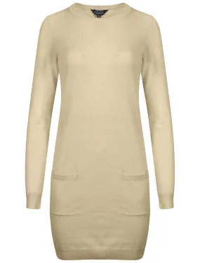 Amara Reya Laura Oat Grey Marl Jumper Dress