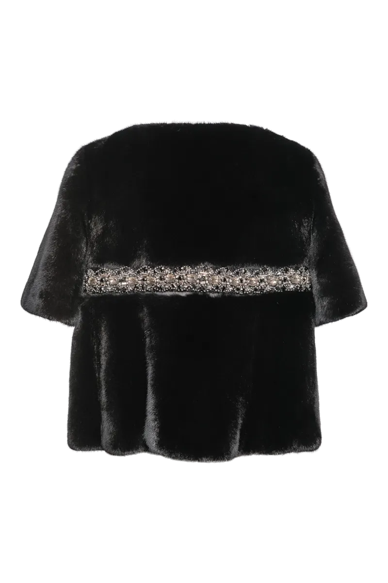 Beaded Evening Ranch Mink Fur Jacket