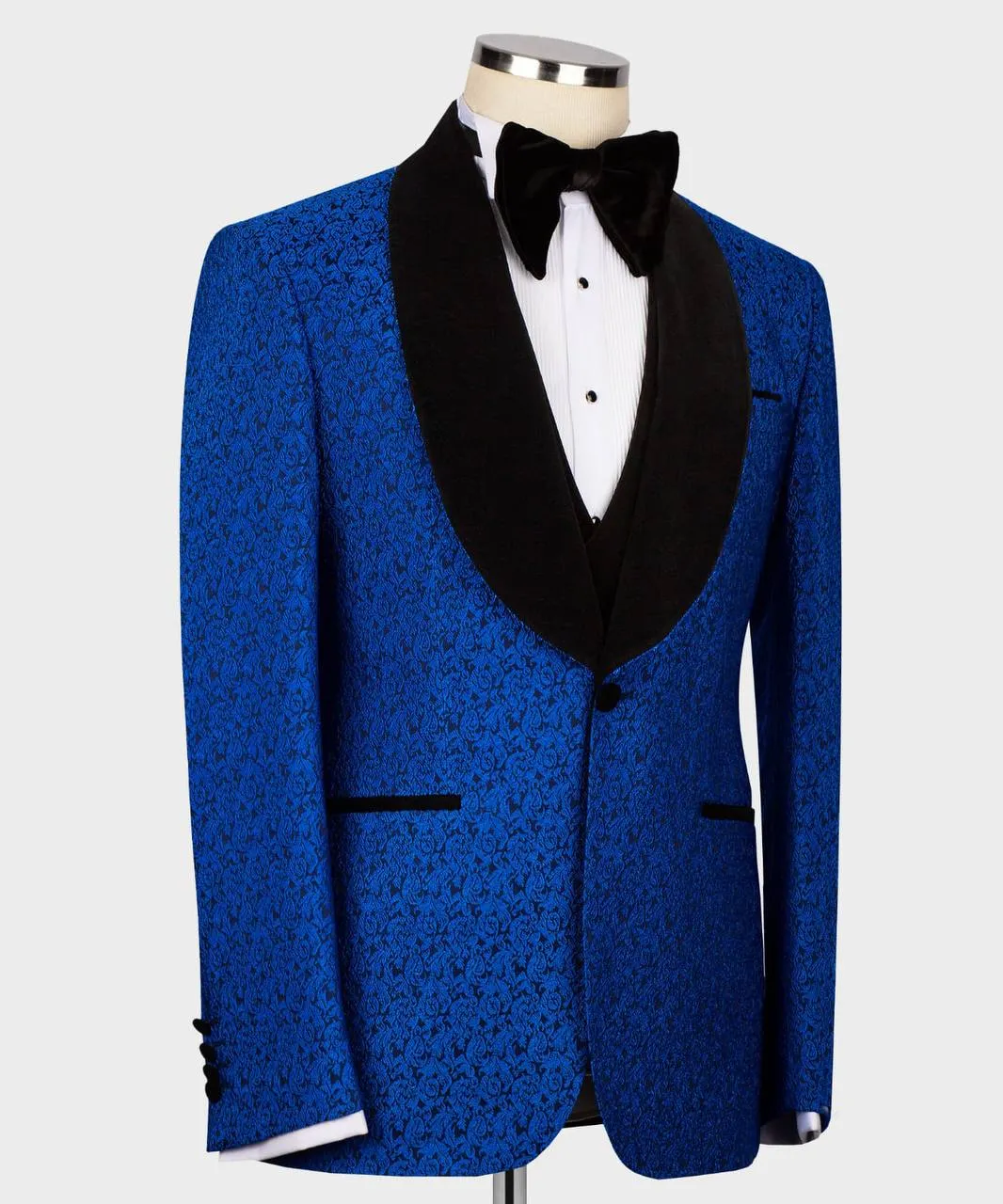 Blue Textured Tuxedo