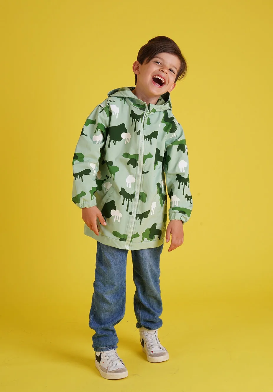 Camouflage Color Changing Kids Raincoat