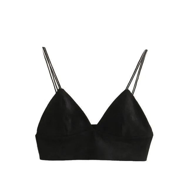 Casual Sexy Women's Strappy Cotton Cropped Top For Summer