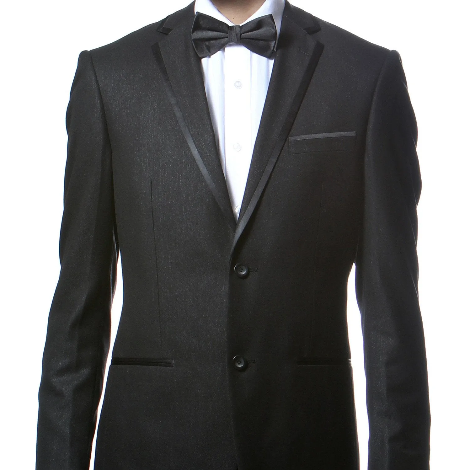 Celio Black Slim Fit Notch Lapel 2 Piece Tuxedo