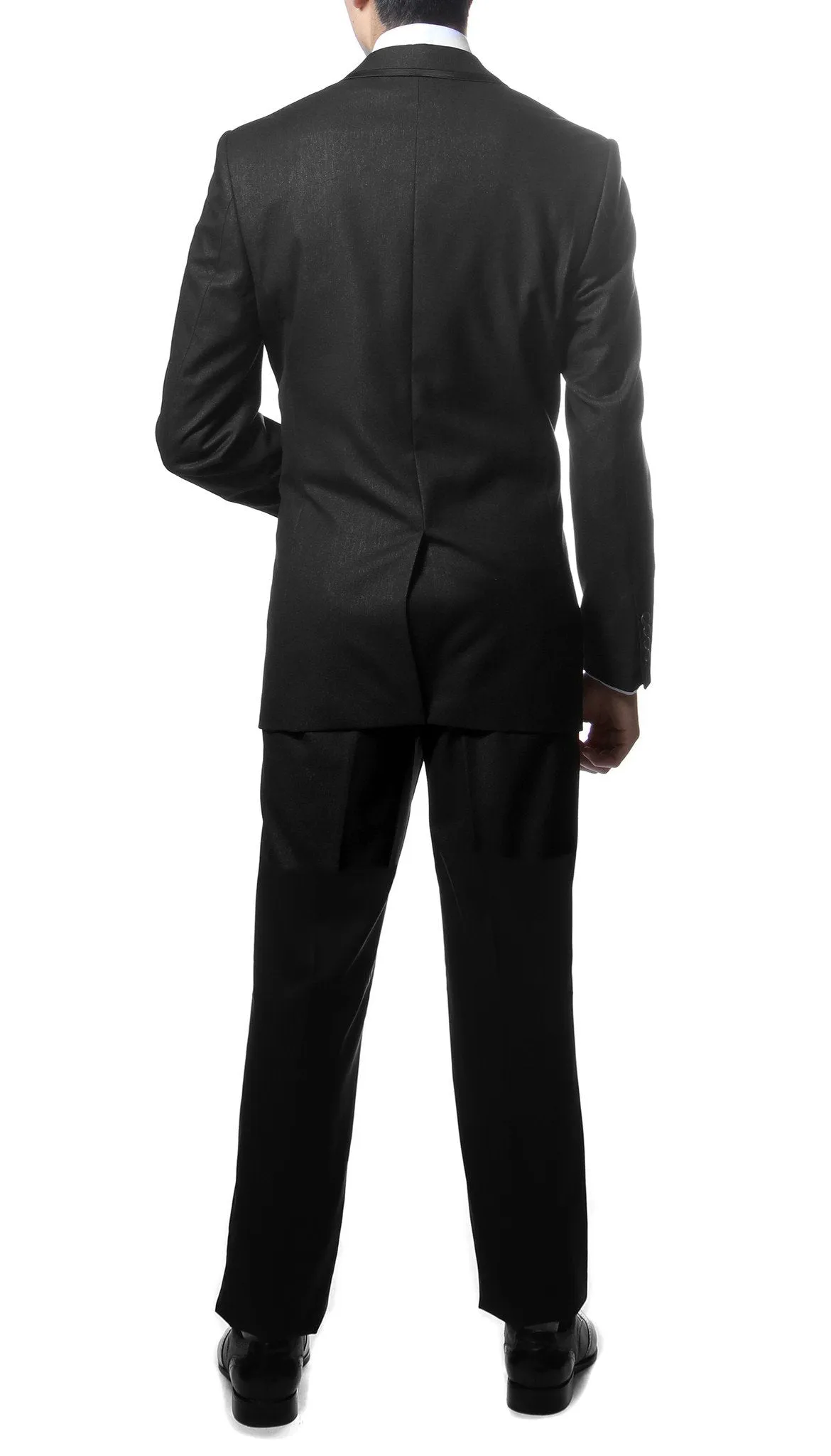 Celio Black Slim Fit Notch Lapel 2 Piece Tuxedo