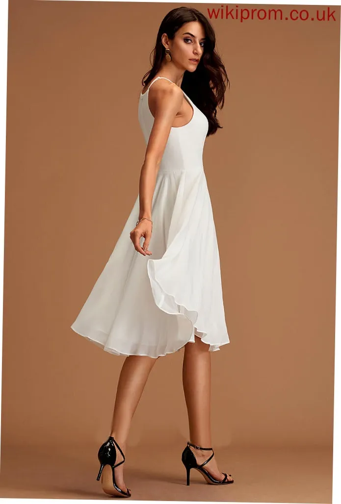 Chiffon Neck Round Formal Dresses Mariah A-line Dresses