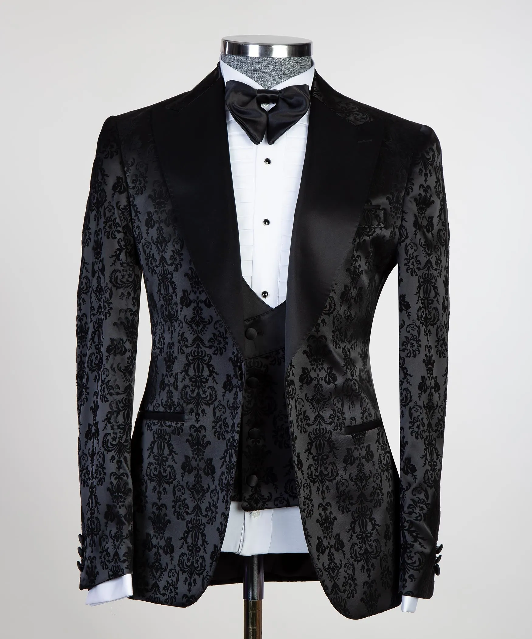 Classic Black Double Breasted Tuxedo