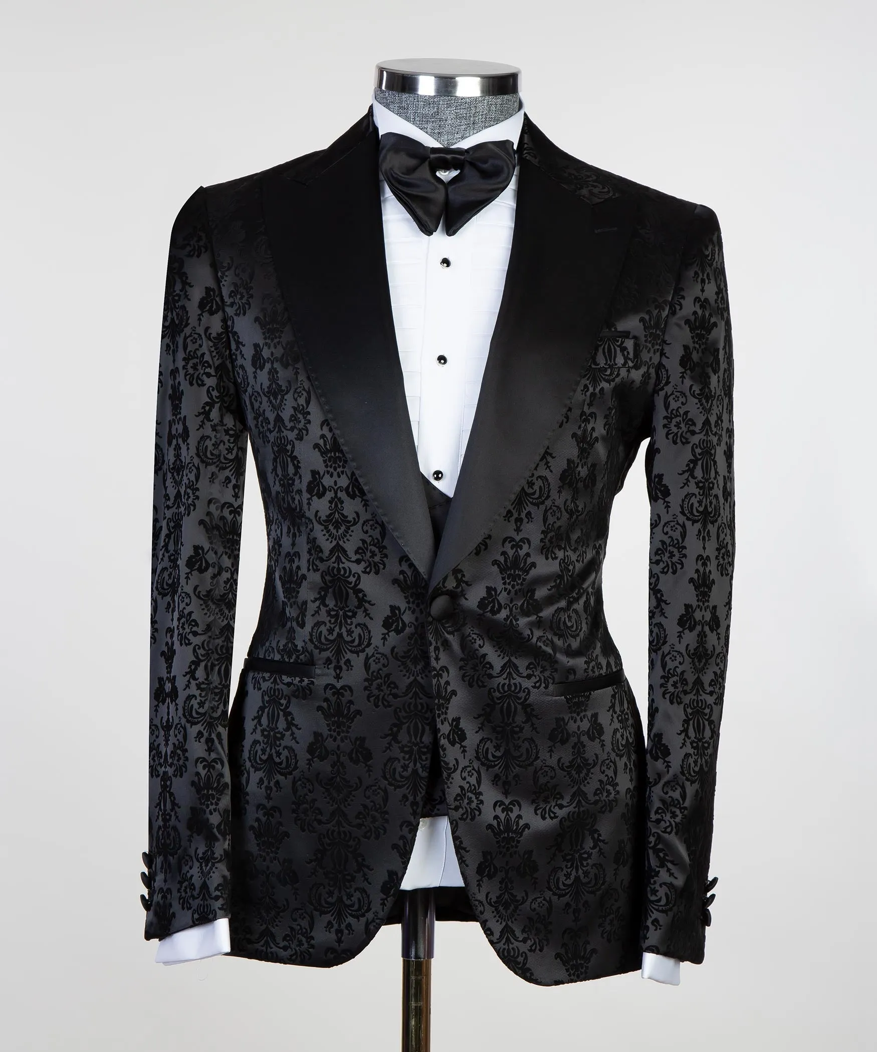 Classic Black Double Breasted Tuxedo