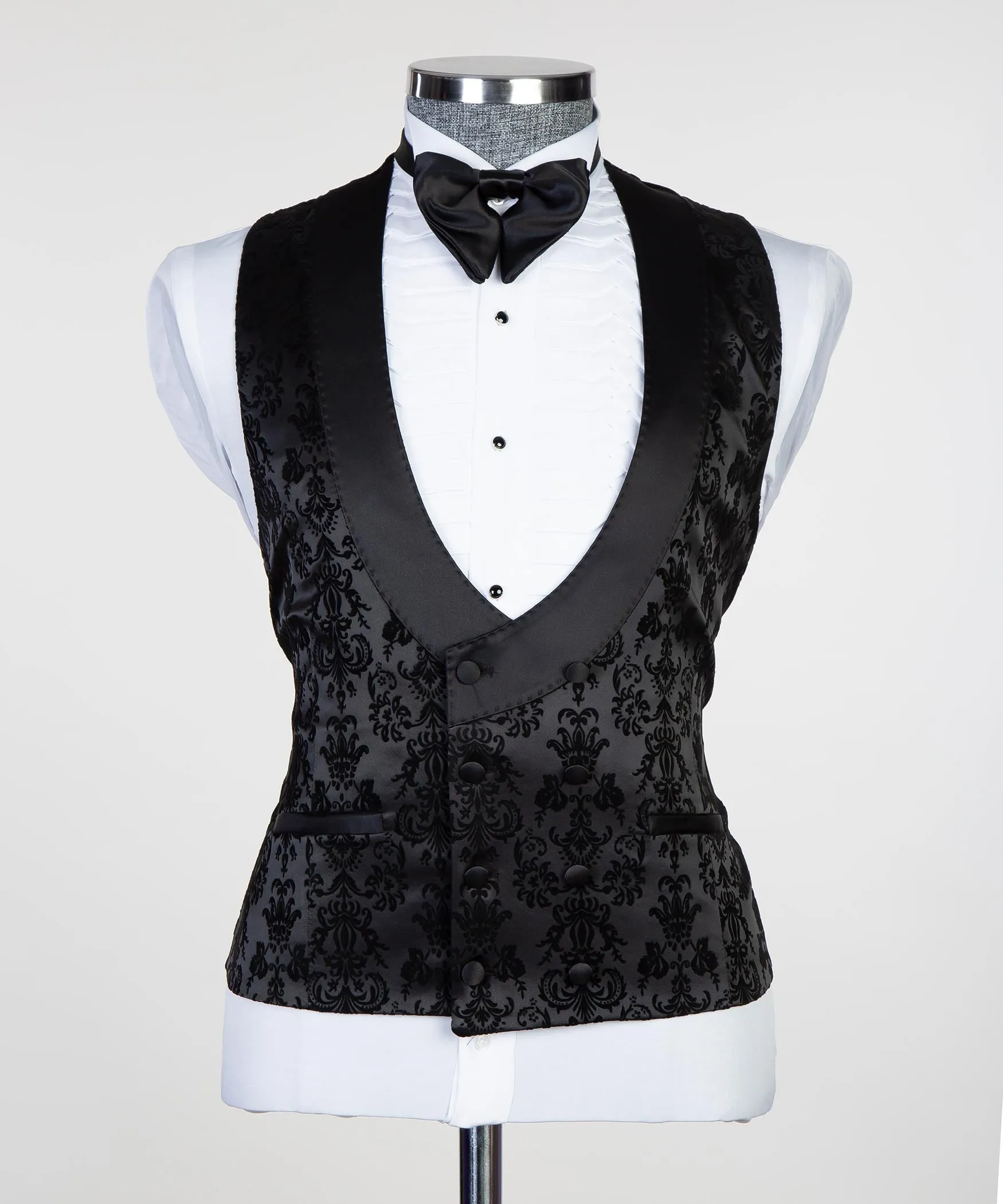 Classic Black Double Breasted Tuxedo