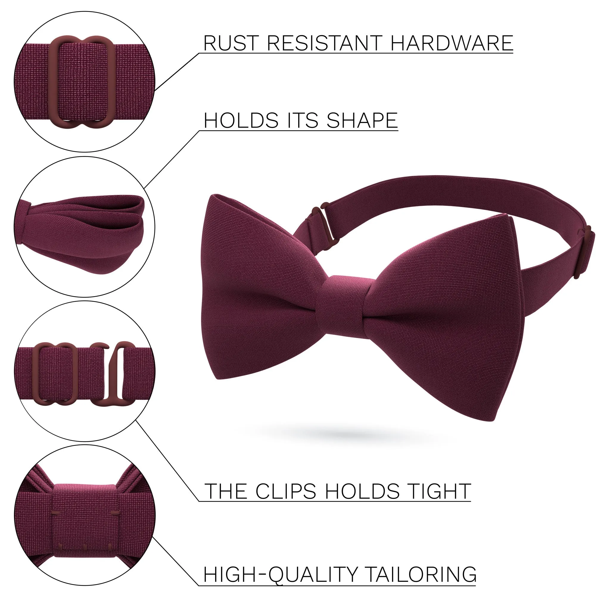 Dark Red Bow Tie