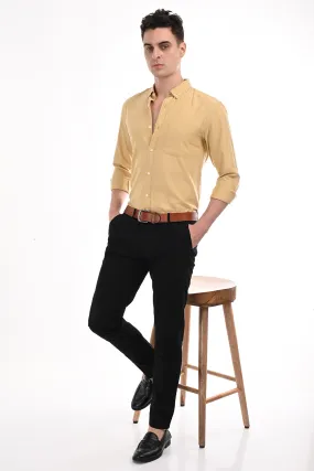 Dark Yellow New Age Oxford Semi Formal Shirt