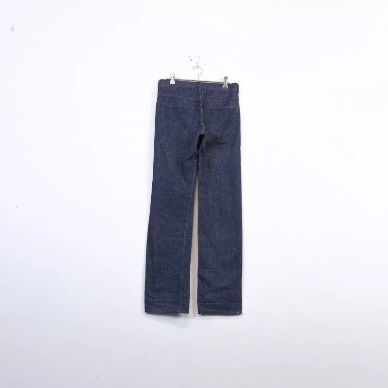 distressed indigo jeans