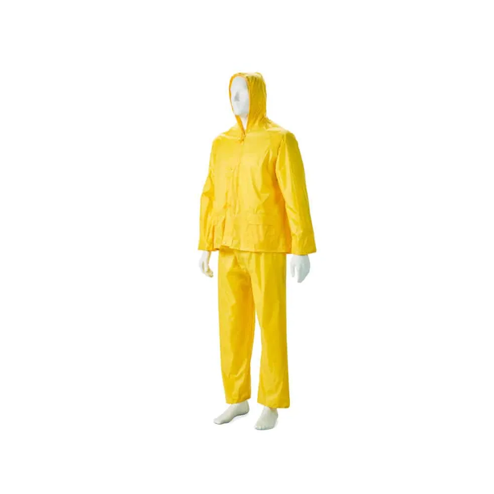 DROMEX YELLOW RUBBERIZED RAIN SUIT SIZE 2XL