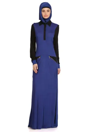 Dual Color Formal Wear Knit Abaya