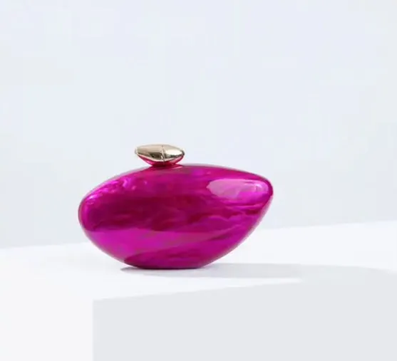 Fuchsia Shell Clutch