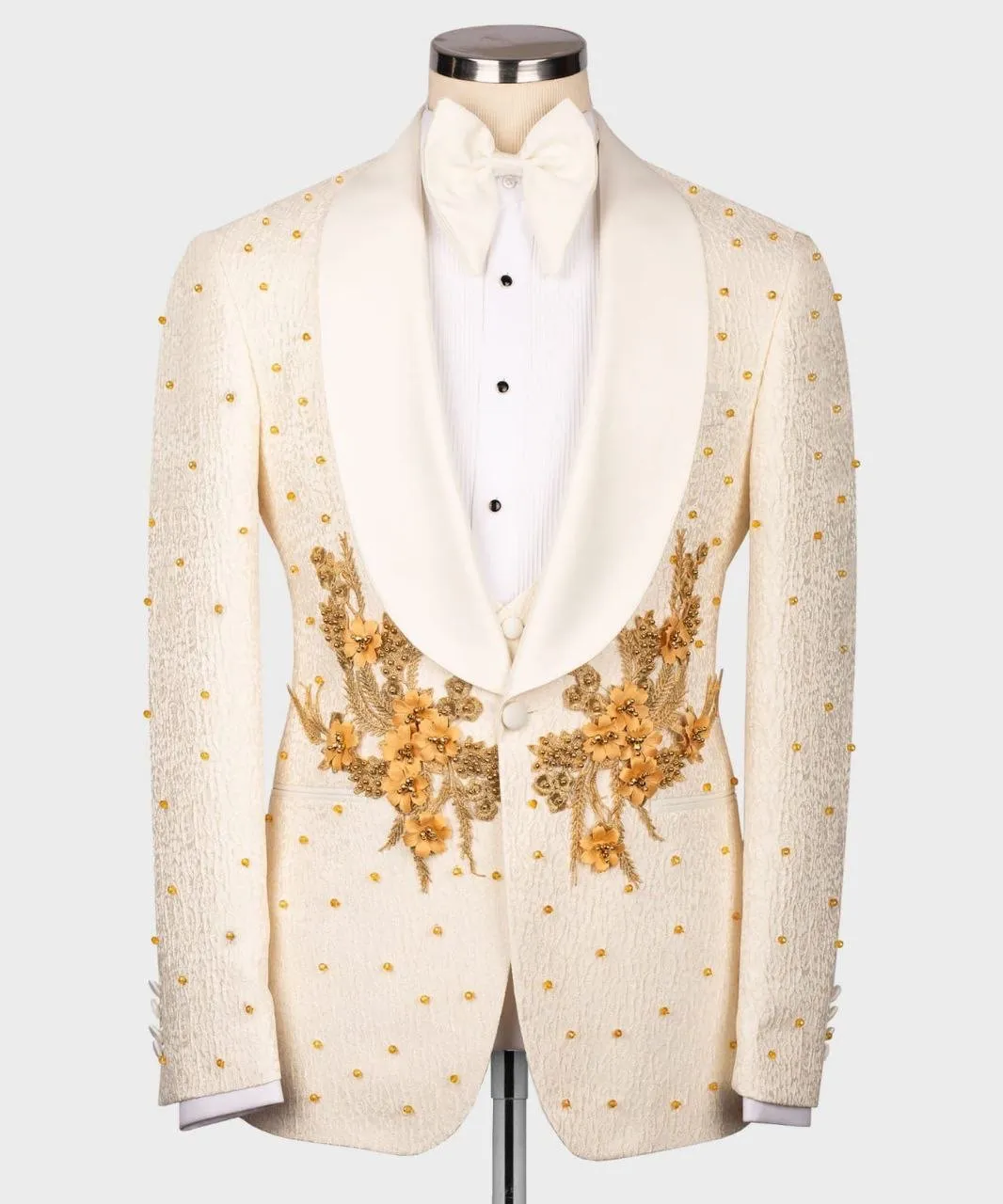 Gold Dazzles Ivory Tuxedo