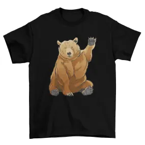 Grizzly bear greeting t-shirt