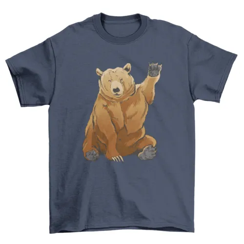 Grizzly bear greeting t-shirt