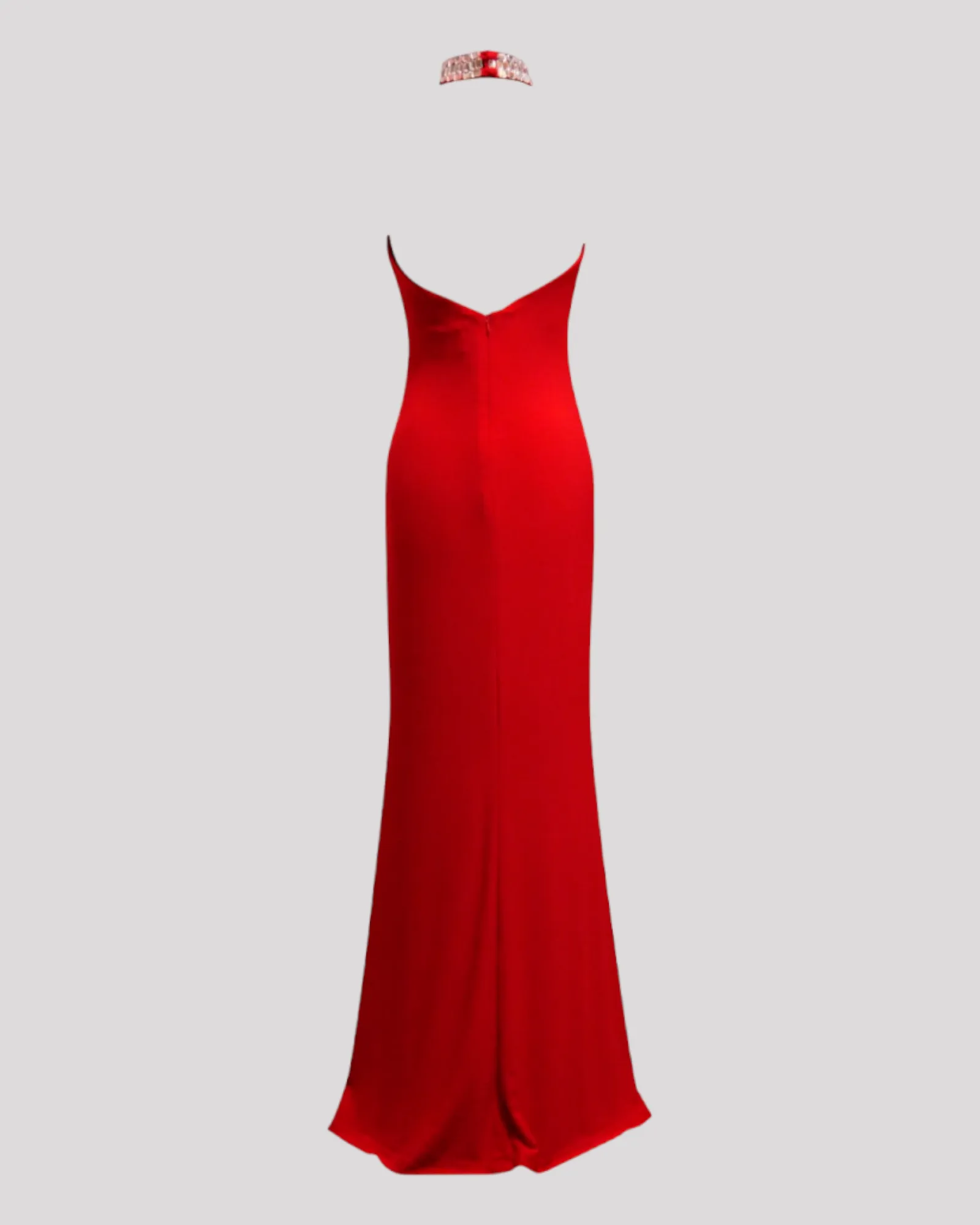 Hayley Crystal Halterneck Jersey Evening Dress