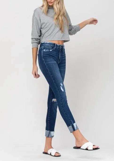 Haylie High Rise Distressed Cropped Skinny Jeans~FINAL SALE