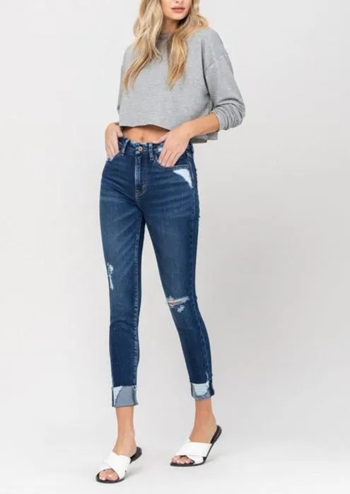 Haylie High Rise Distressed Cropped Skinny Jeans~FINAL SALE