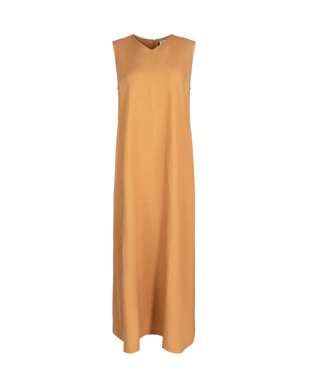 High V-Neck Maxi Linen Jumper