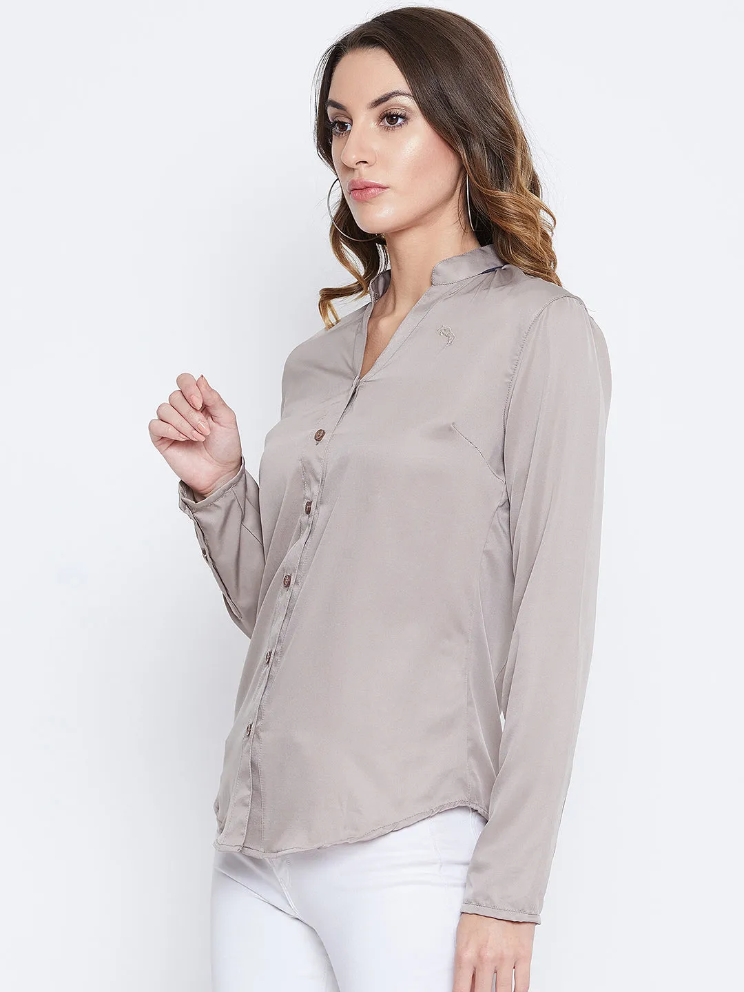 JUMP USA Women Beige Solid Casual Shirts