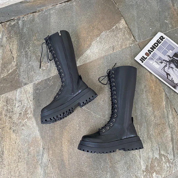 Knight Boots Calf High! Make a Statement