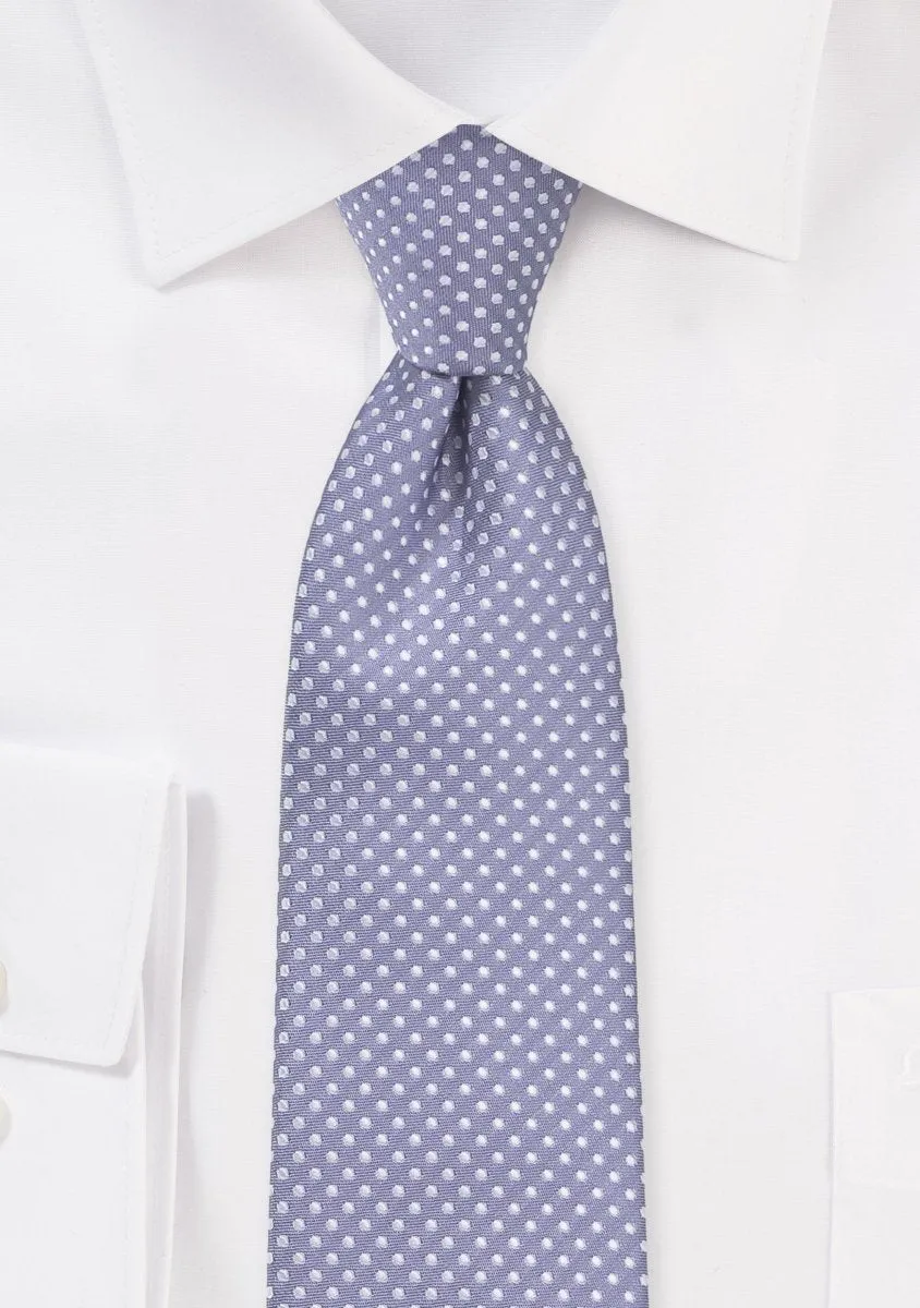 Lilac Pin Dot Necktie