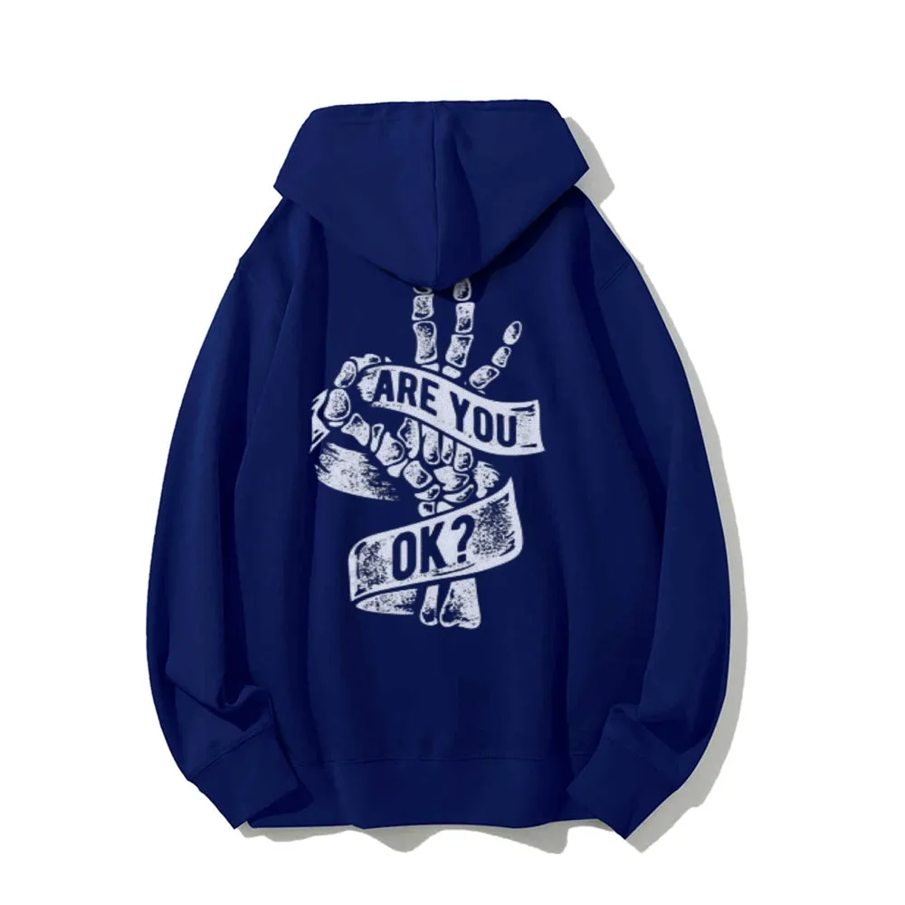 Mens ARE YOU OK Graphic Hoodies