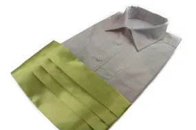 Mens Lime Adjustable Cummerbund