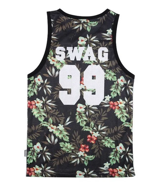 Mens Summer Tank Tops 3D Leaves