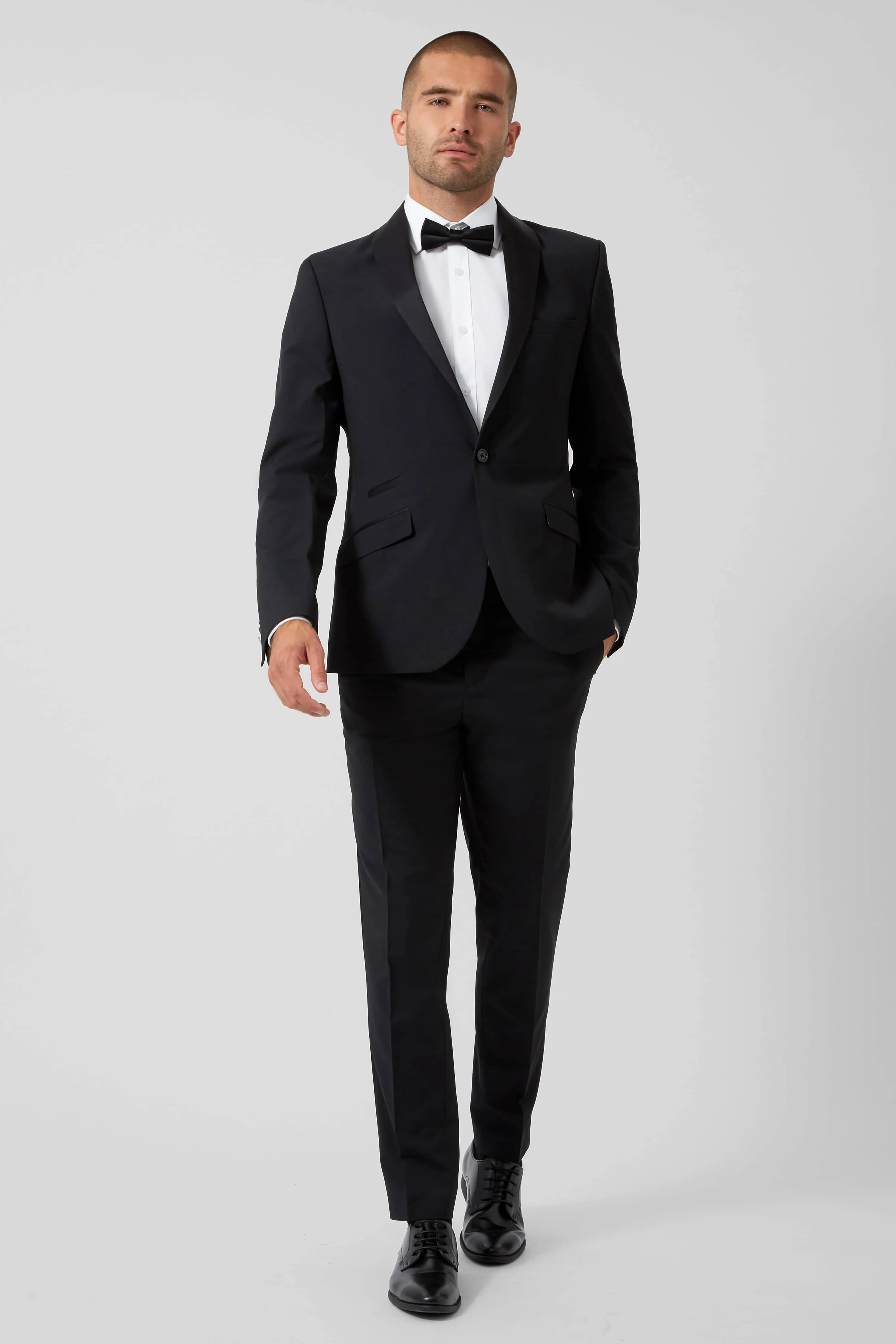 Moore Slim Fit Black Tuxedo Jacket - ARCHIVE