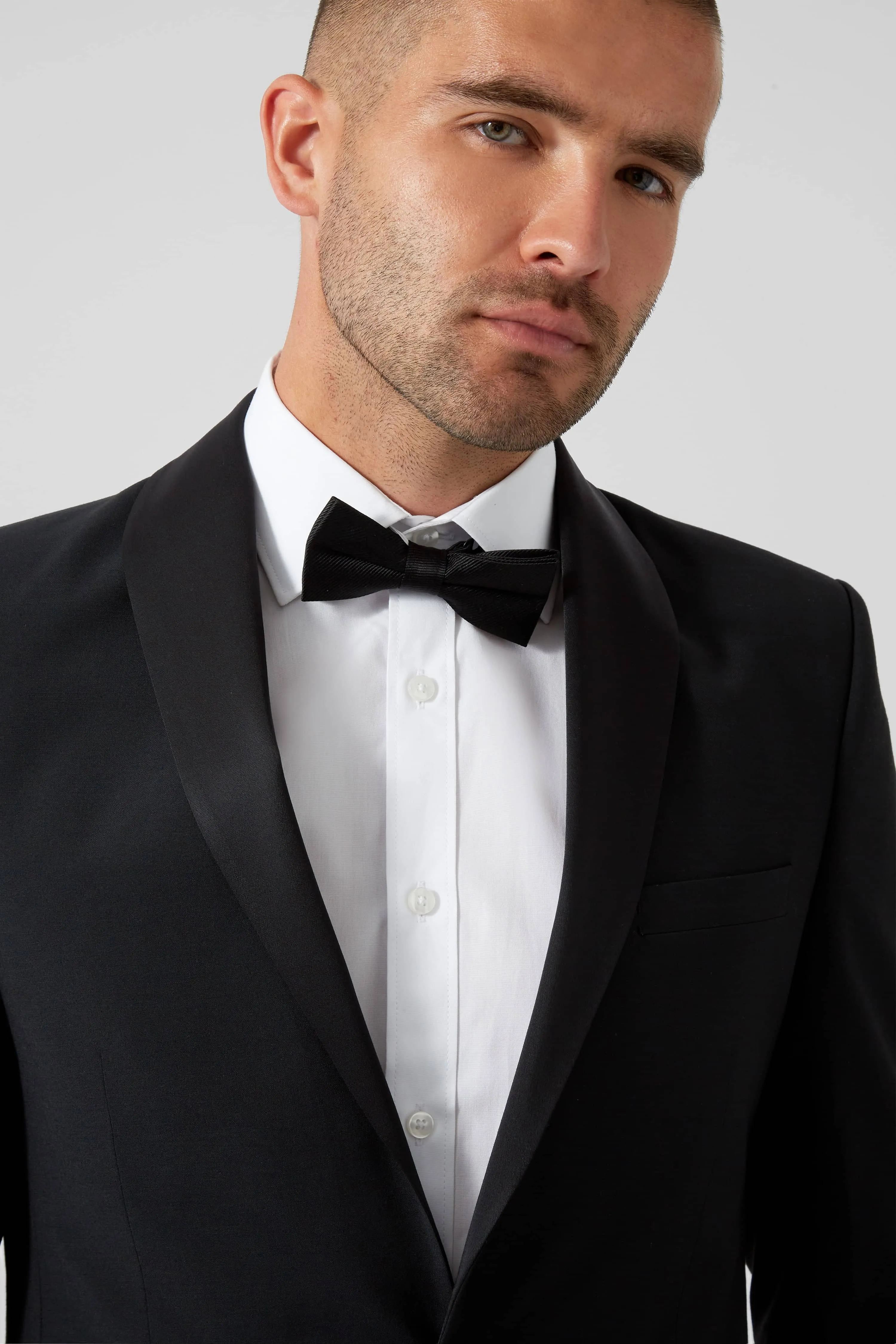 Moore Slim Fit Black Tuxedo Jacket - ARCHIVE