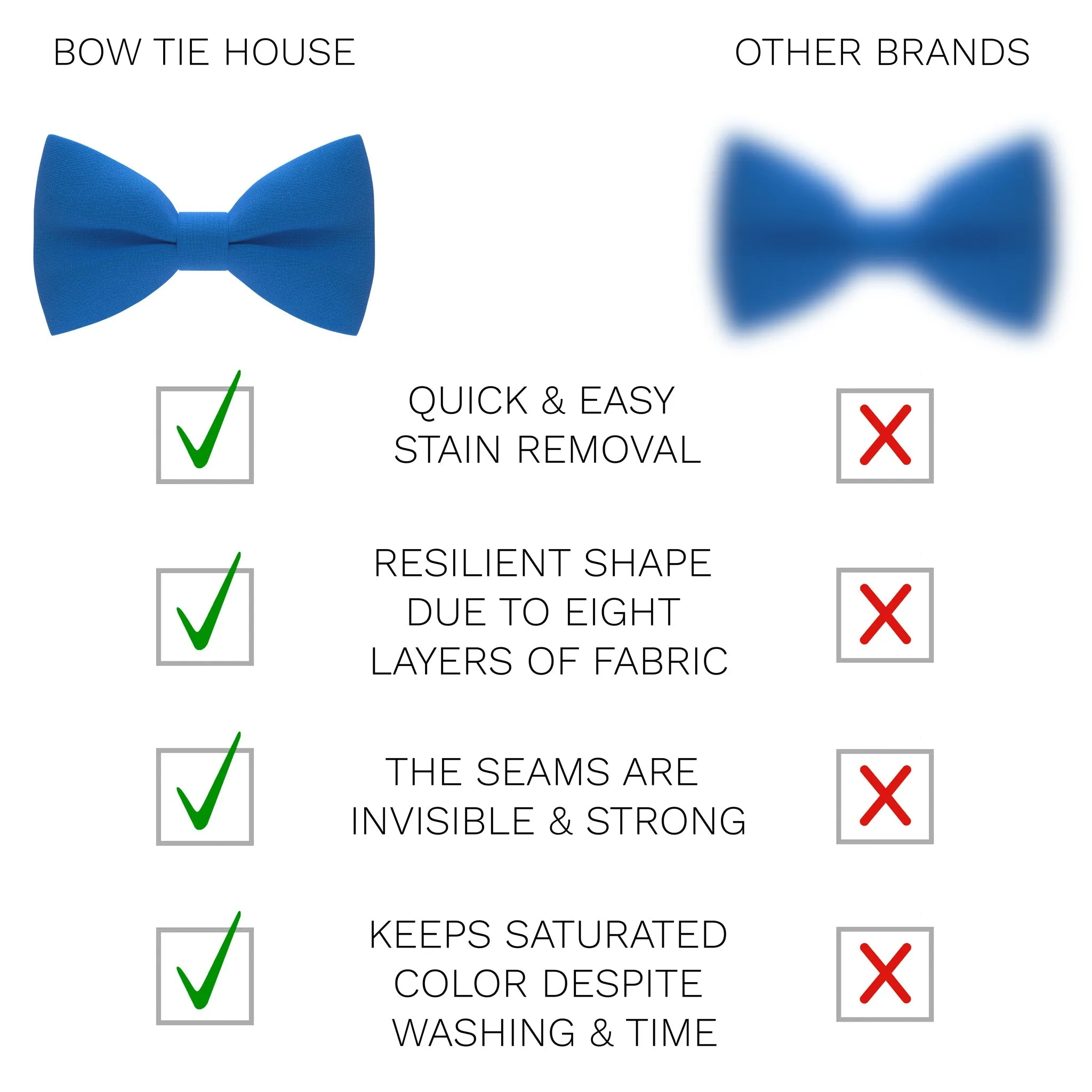 Natural Blue Bow Tie