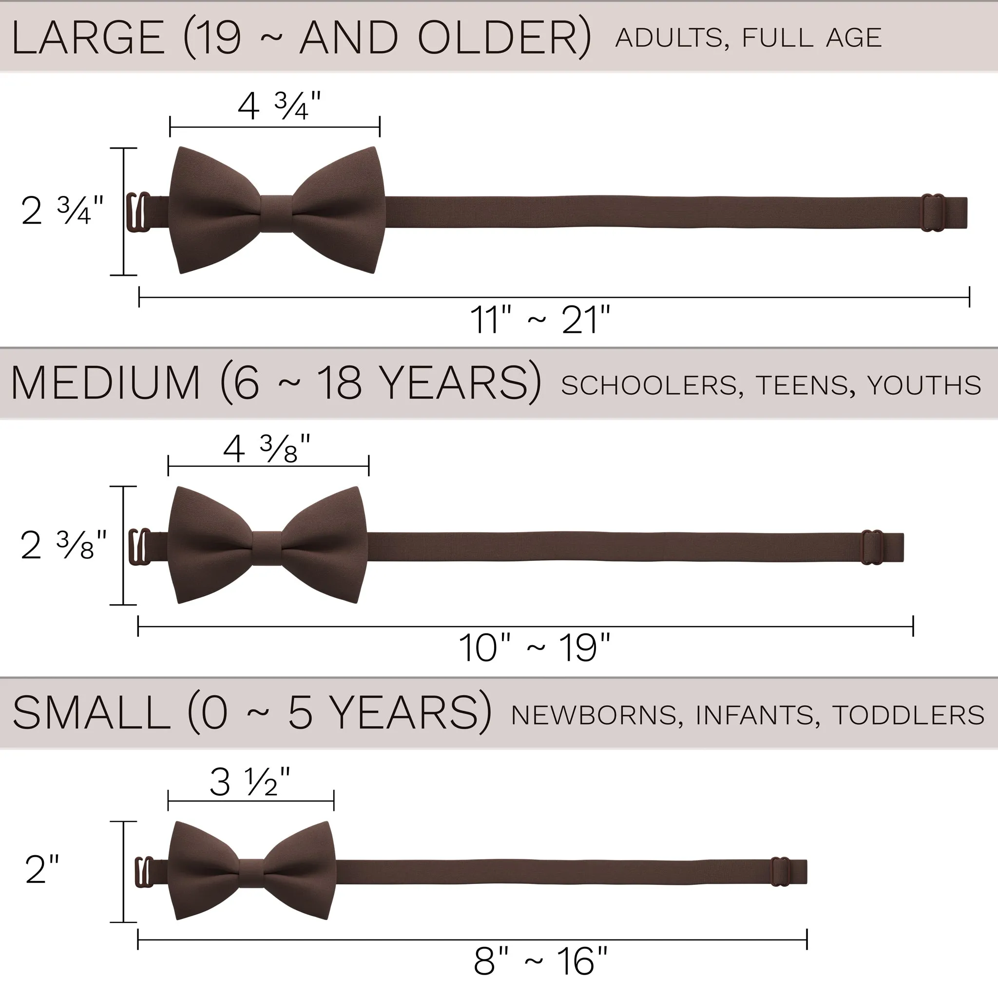 Pecan Brown Bow Tie