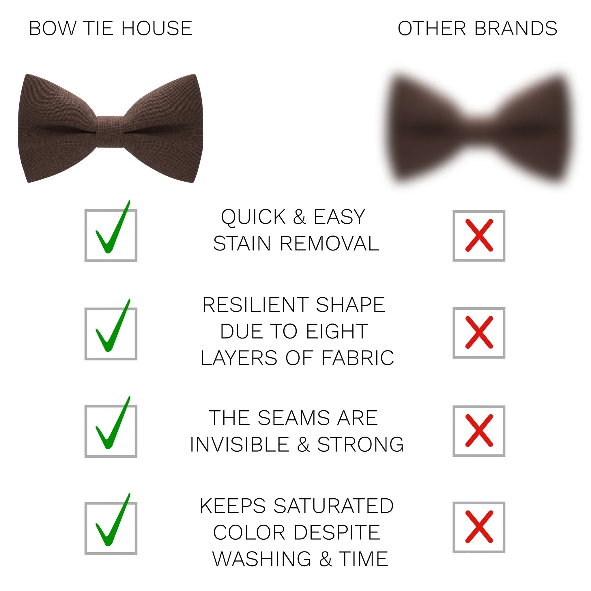 Pecan Brown Bow Tie