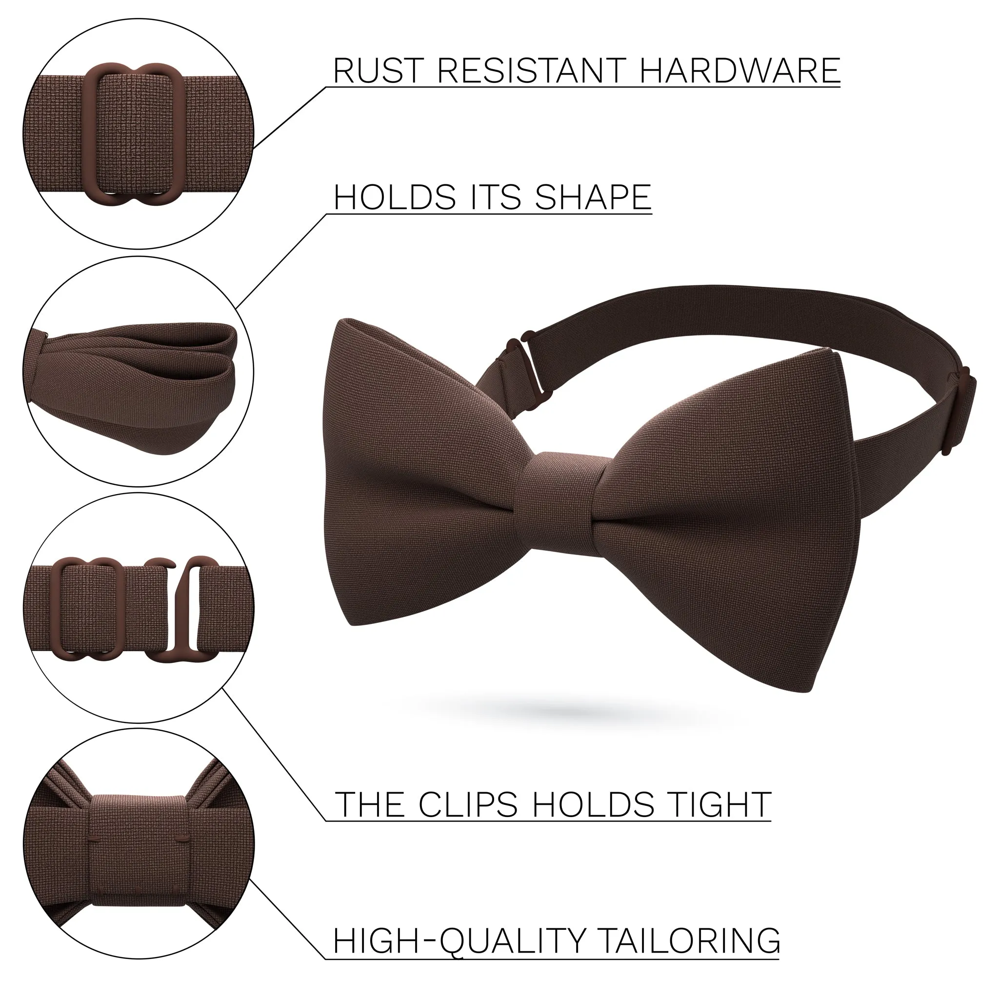 Pecan Brown Bow Tie