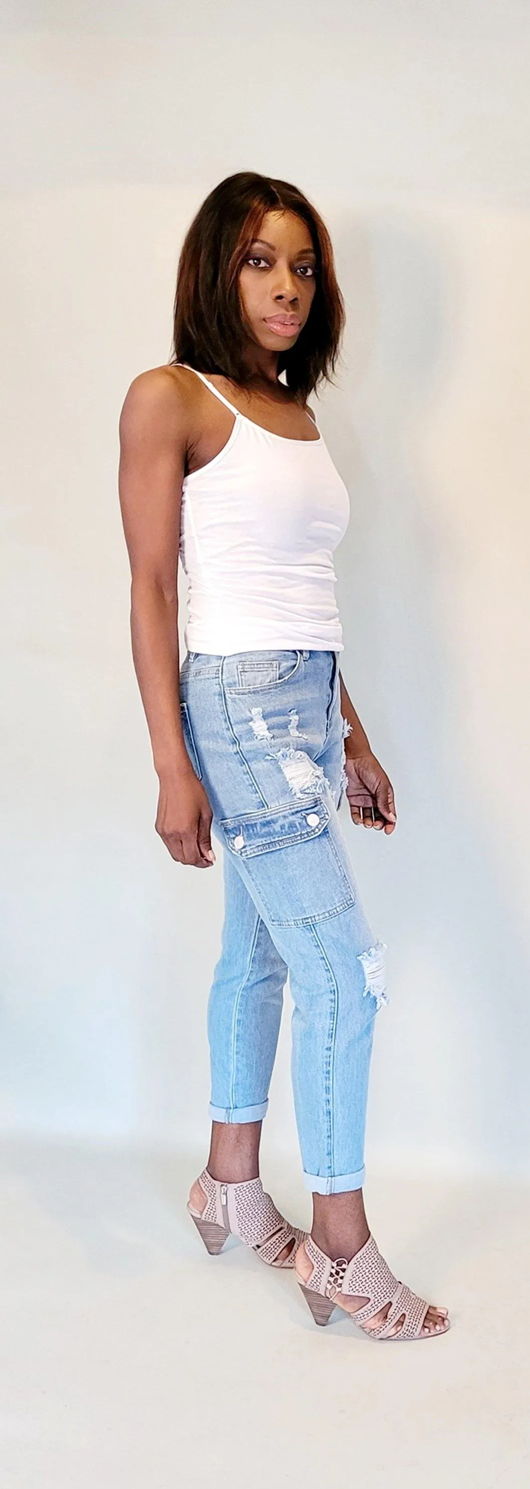 Rhonda Cargo Boyfriend Jeans