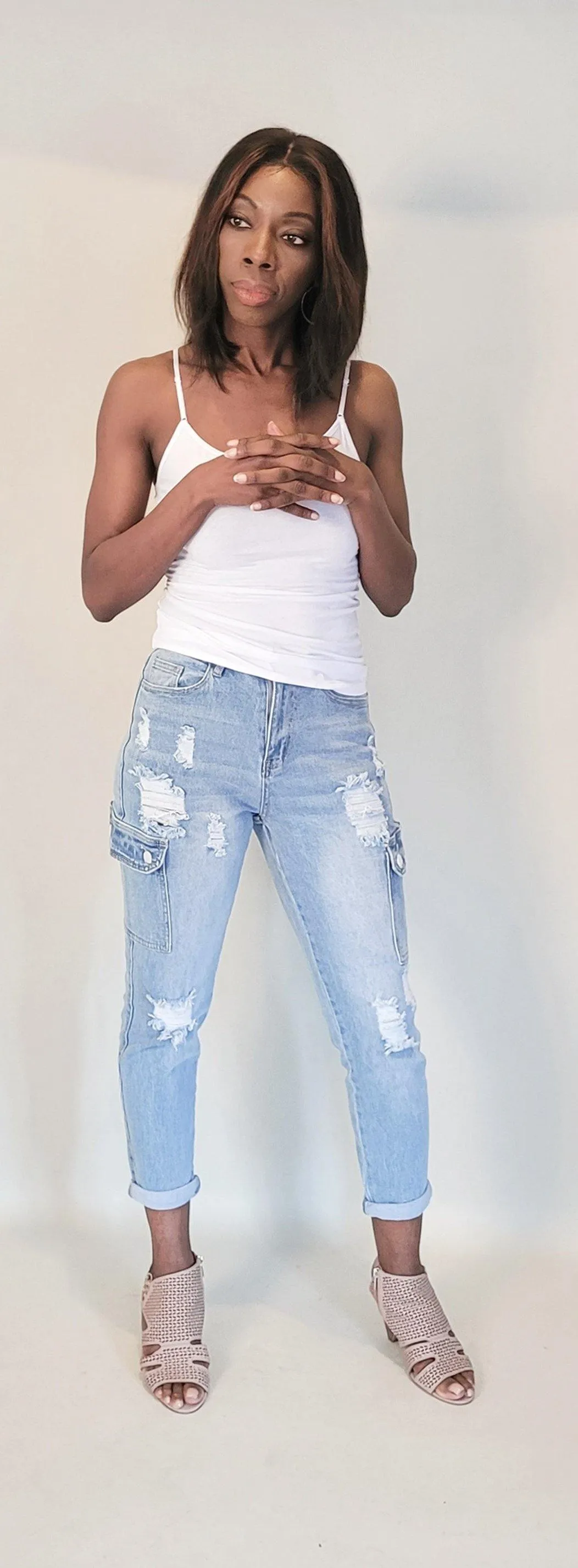 Rhonda Cargo Boyfriend Jeans