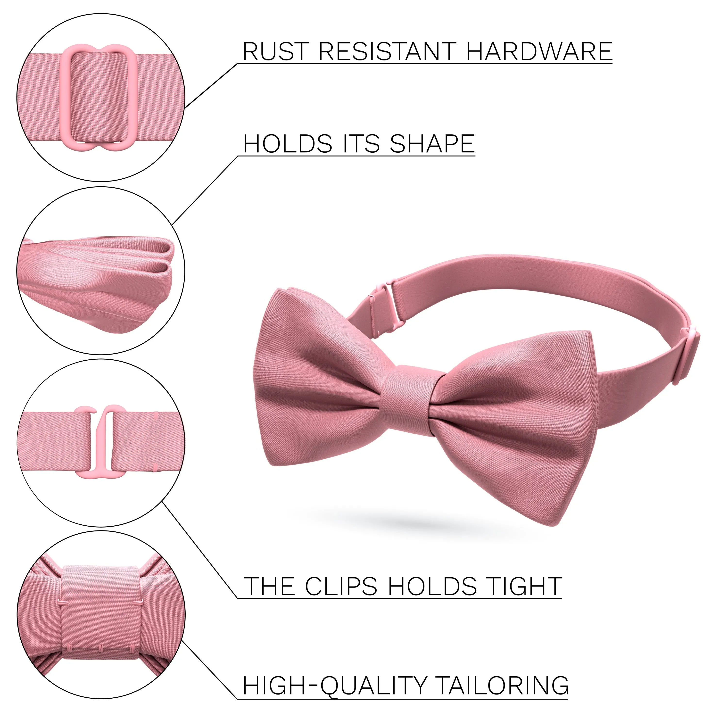 Satin Flamingo Bow Tie