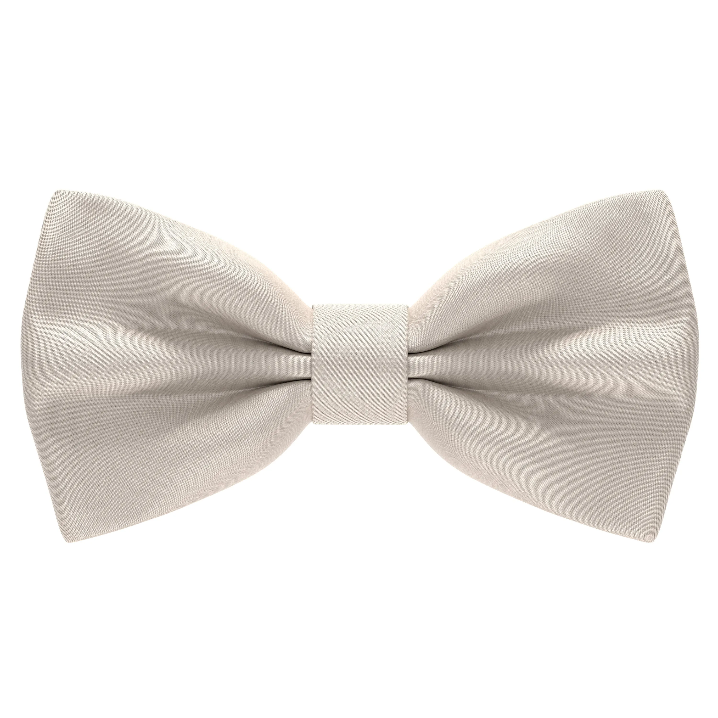 Satin Stone Grey Bow Tie