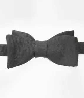 SELF-TIED BOW TIE - BLACK GROSGRAIN