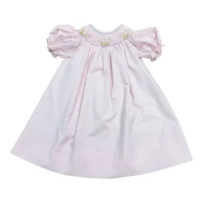 Sweet Dreams Spring Flower Basket Smocked Dress