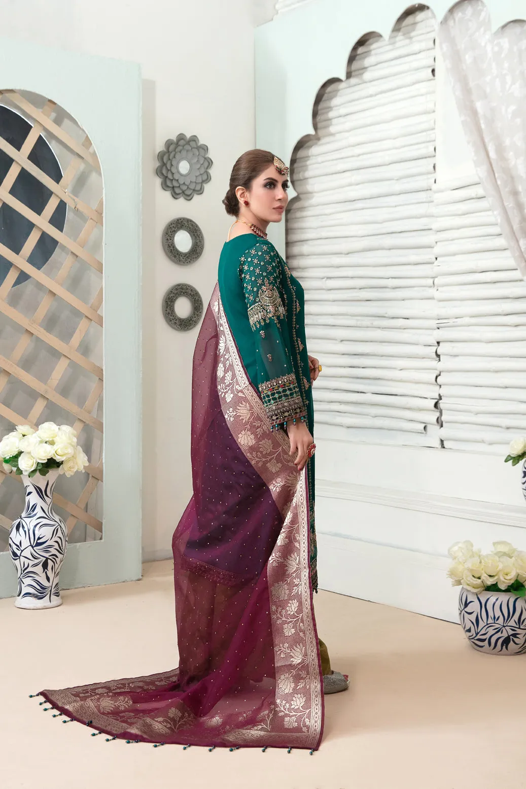 Tiara by Tawakkal Semi Stitched 3 Piece Chiffon Collection'2022-TTC-6982