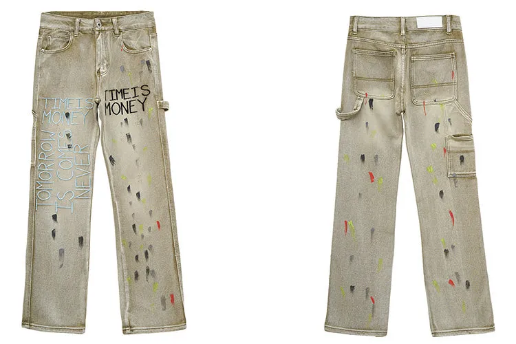 Time is Money Graffiti Jeans