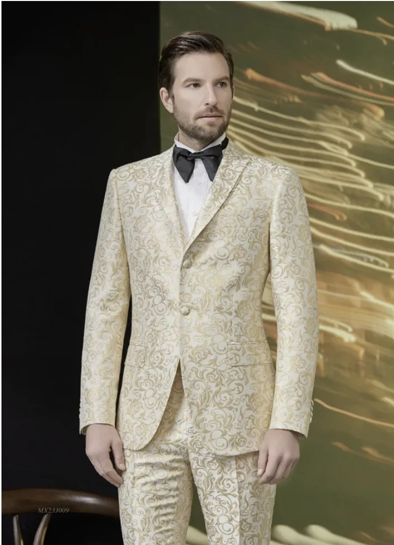 Tuxedo Gold & Ivory Jacquard Jacket Style Number J39119/200