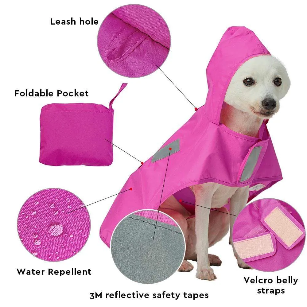 Water Repellent | Reflective Dog Rain Poncho