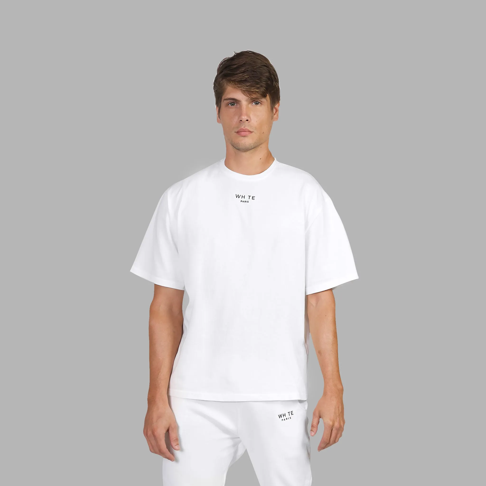 Whte Oversized Signature Tee