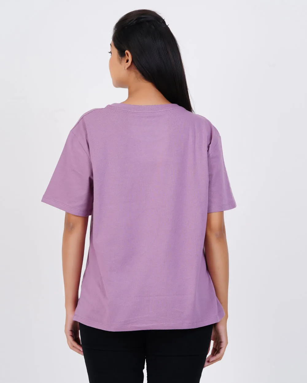 Women Dark Ash Oversized Tees